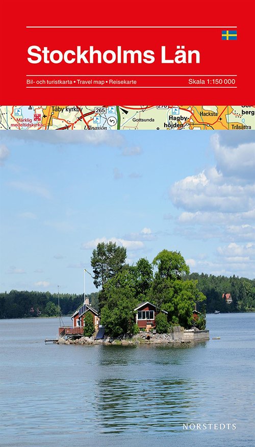 Cover for Norstedts · Stockholms län : bil- och turistkarta = travel map = Reisekarte (Book) (2015)