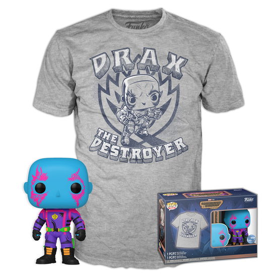 Cover for Funko · Funko Pop! &amp; Tee (adult): Marvel Guardians Of The Galaxy - Drax (blacklight) (special Edition) Vinyl (N/A)