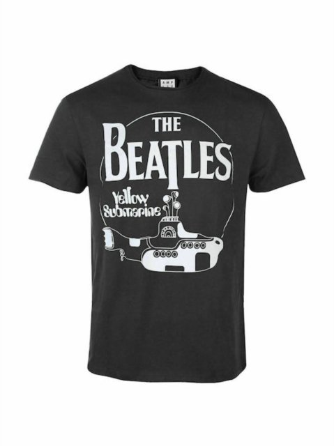 The Beatles - Yellow Sub 2 Tour Amplified Vintage Charcoal Large T Shirt - The Beatles - Koopwaar - AMPLIFIED - 5054488705198 - 1 december 2023