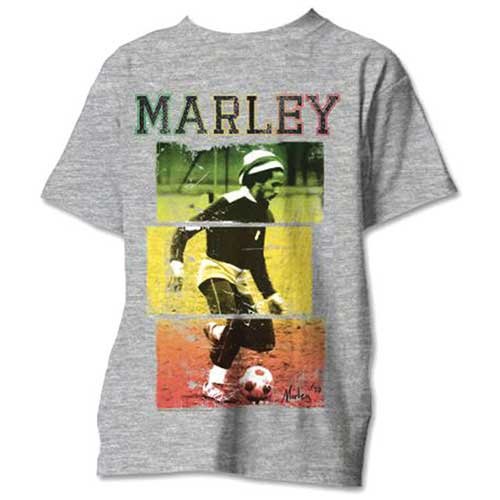 Cover for Bob Marley · Bob Marley Unisex T-Shirt: Football Text (T-shirt) [size S] [Grey - Unisex edition] (2015)