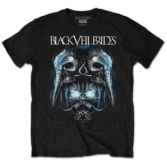 Black Veil Brides Unisex T-Shirt: Metal Mask (Retail Pack) - Black Veil Brides - Produtos - Bandmerch - 5056170628198 - 
