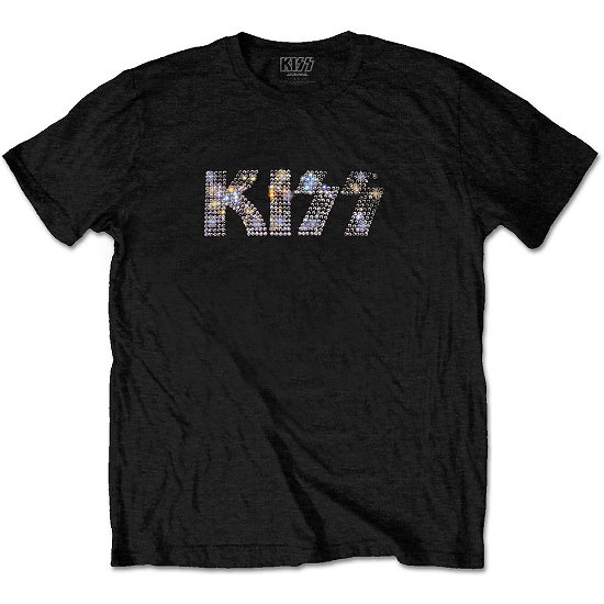 KISS Unisex T-Shirt: Logo (Embellished) - Kiss - Marchandise -  - 5056170686198 - 