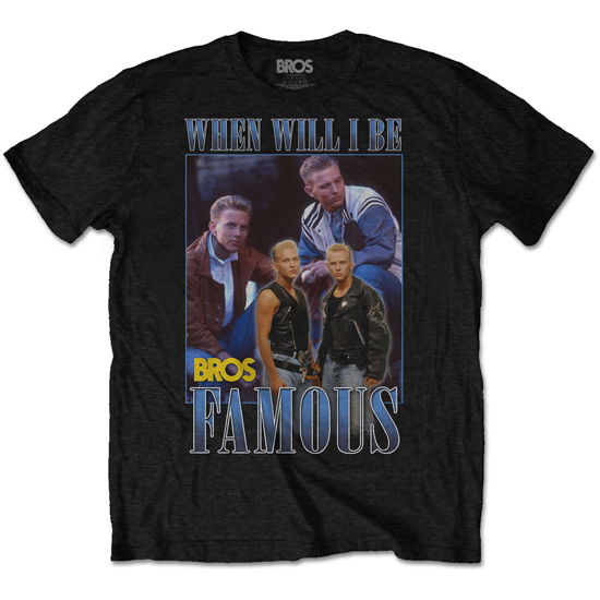 Cover for Bros · Bros Unisex T-Shirt: Famous Homage (T-shirt) [size S] [Black - Unisex edition]