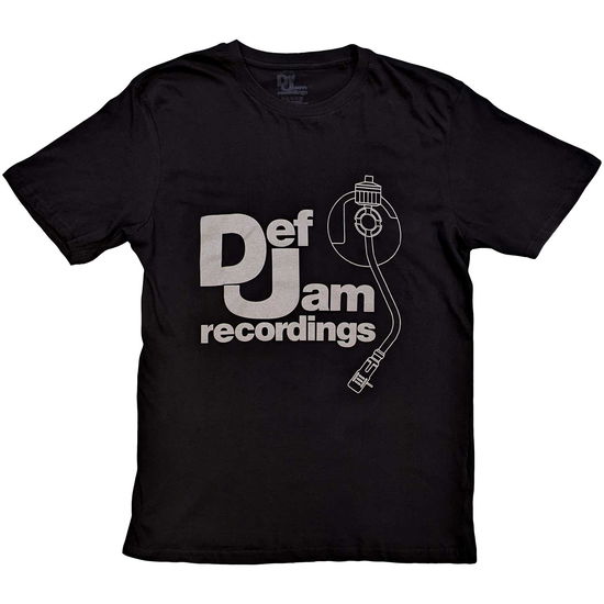 Cover for Def Jam Recordings · Def Jam Recordings Unisex T-Shirt: Logo &amp; Stylus (Navy Blue) (T-shirt) [size S] (2022)