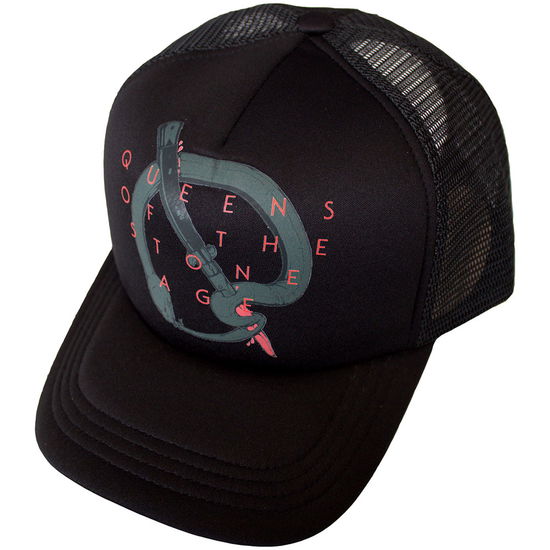 Cover for Queens Of The Stone Age · Queens Of The Stone Age Unisex Mesh-Back Cap: Q Emblem (Black) (Cap) (2024)