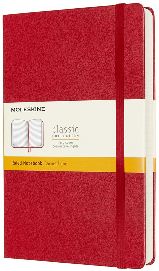 Cover for Moleskine Expanded Large Ruled Hardcover Notebook: Scarlet Red (Book) (2020)