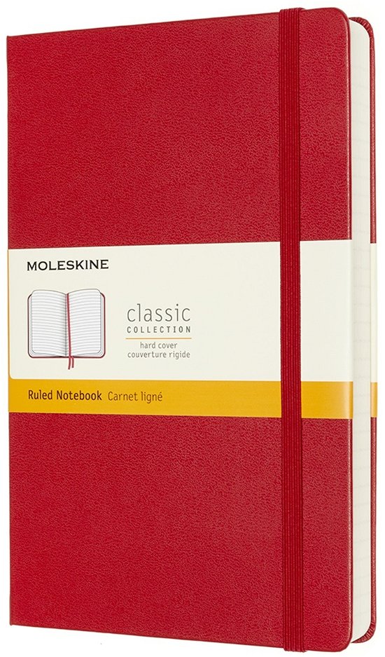 Cover for Moleskine Expanded Large Ruled Hardcover Notebook: Scarlet Red (Bok) (2020)