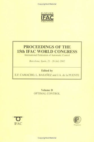 Cover for Ifac · Proceedings of the 15th Ifac World Congress Vol Daptimal Design - IFAC Proceedings Volumes (Paperback Book) (2003)