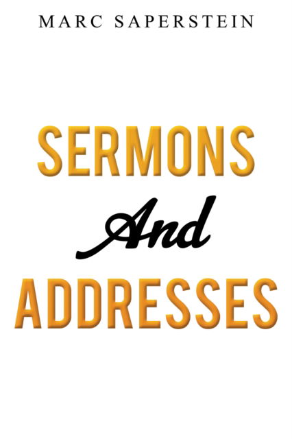 Cover for Marc Saperstein · Sermons and Addresses (Paperback Book) (2023)