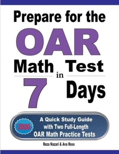 Cover for Ava Ross · Prepare for the OAR Math Test in 7 Days (Paperback Book) (2020)