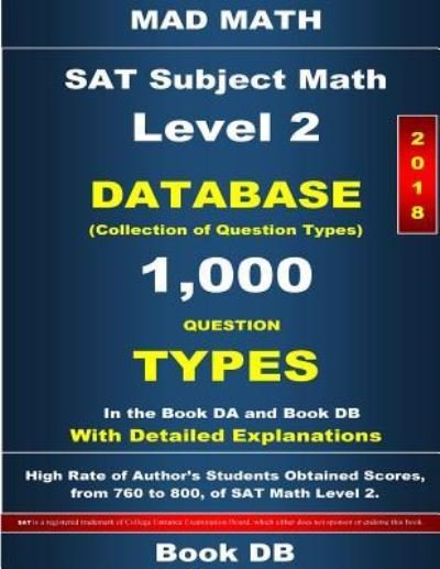 Cover for John Su · 2018 SAT Subject Math Level 2 Book DB (Paperback Book) (2017)