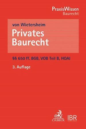 Cover for Wietersheim · Privates Baurecht (Bok)