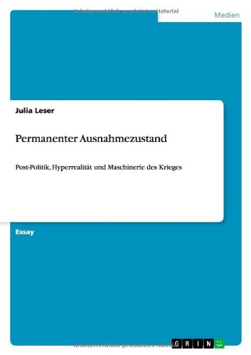 Permanenter Ausnahmezustand - Leser - Książki - GRIN Verlag - 9783640636198 - 4 czerwca 2010