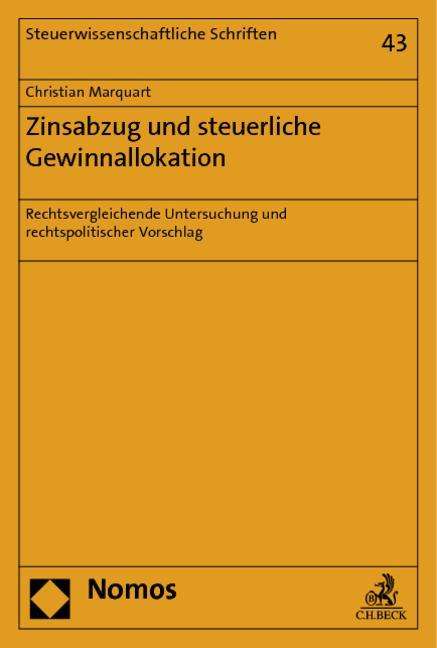 Cover for Marquart · Zinsabzug und steuerliche Gewi (Book)