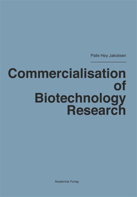 Cover for Palle Høy Jakobsen · Commercialisation of Biotechnology Research (Sewn Spine Book) [1e uitgave] (2019)