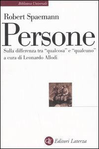 Cover for Robert Spaemann · Persone. Sulla Differenza Tra Qualcosa E -Qualcuno (Book)