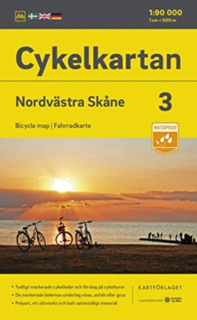 Cover for Norstedts · Cykelkartan: Nordvästra Skåne (Gebundenes Buch) (2023)