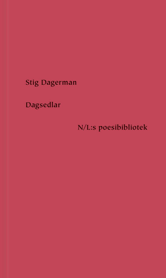 Cover for Stig Dagerman · Dagsedlar (Gebundenes Buch) (2025)