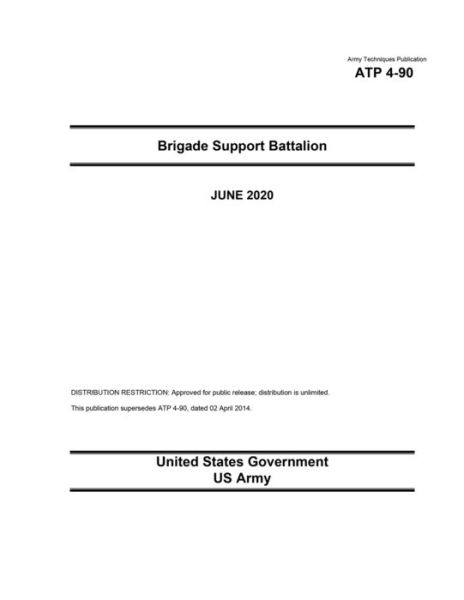 Cover for United States Government Us Army · Army Techniques Publication ATP 4-90 Brigade Support Battalion June 2020 (Paperback Book) (2020)