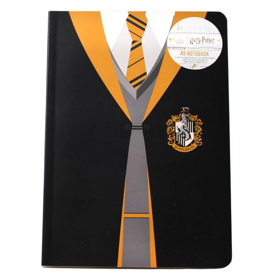 HARRY POTTER - Uniform Hufflepuff - A5 Notebook - Harry Potter - Merchandise - HALF MOON BAY - 5055453495199 - August 1, 2024