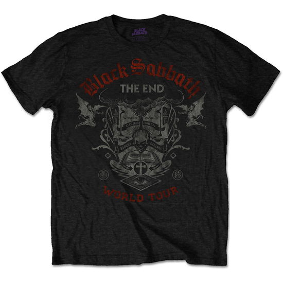 Black Sabbath Unisex T-Shirt: The End Reading Skull - Black Sabbath - Merchandise - MERCHANDISE - 5055979988199 - 1. mars 2017