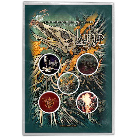 Lamb Of God Button Badge Pack: Omens - Lamb Of God - Fanituote -  - 5056365722199 - 