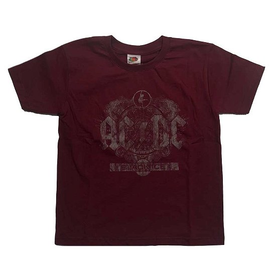 AC/DC Kids T-Shirt: Black Ice (5-6 Years) - AC/DC - Produtos -  - 5056561010199 - 