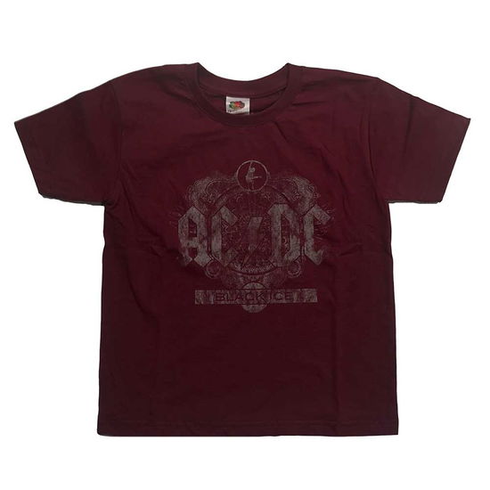 Cover for AC/DC · AC/DC Kids T-Shirt: Black Ice (Maroon Red) (5-6 Years) (T-shirt) [size 5-6yrs] (2021)