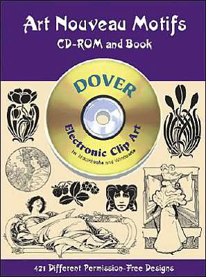 Cover for Dover Dover · Art Nouveau Motifs CD-ROM and Book - Dover Electronic Clip Art (Audiobook (CD)) [Unabridged edition] (2002)