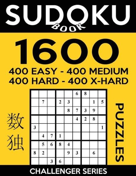 Cover for Sudoku Book · Sudoku Book 1,600 Puzzles, 400 Easy, 400 Medium, 400 Hard and 400 Extra Hard (Paperback Book) (2017)