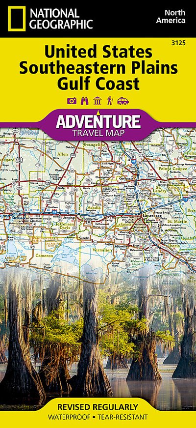 United States, Southeastern Plains And Gulf Coast Adventure Map - National Geographic Maps - Livros - National Geographic Maps - 9781566957199 - 2023