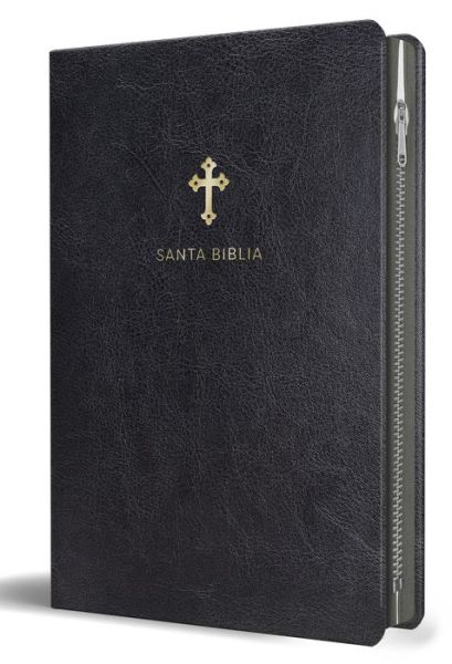 Cover for Reina Valera Revisada 1960 · Biblia Reina Valera 1960 Tamano grande, letra grande piel negra con cremallera / Spanish Holy Bible RVR 1960 Large Size Large Print Black Leather with Zipper (Paperback Book) (2020)