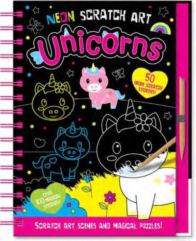 Cover for Connie Isaacs · Neon Scratch Art Unicorns - Neon Scratch Art (Inbunden Bok) (2023)