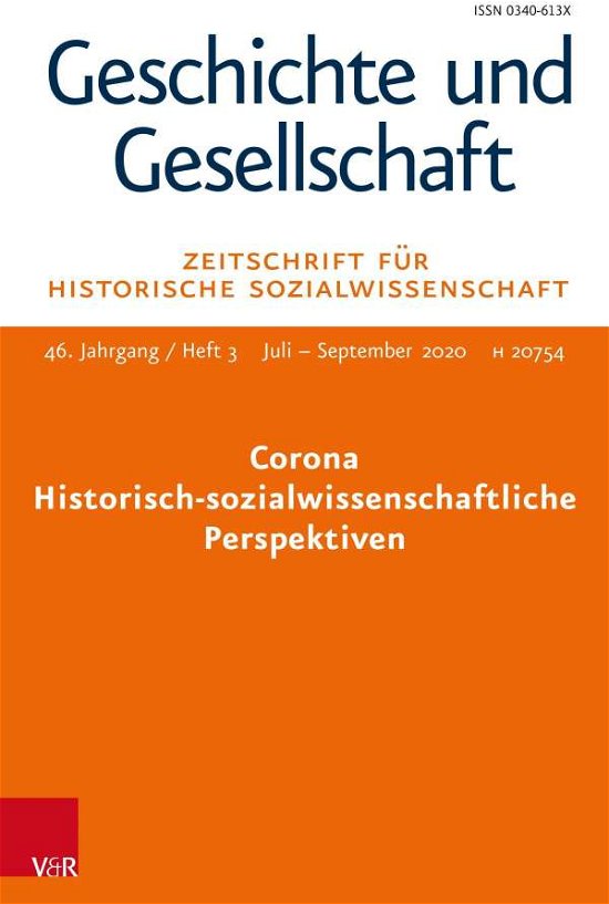 Cover for Corona · Corona - Historisch-sozialwissenschaftliche Perspektiven: Geschichte und Gesellschaft. Zeitschrift fur Historische Sozialwissenschaft Heft 3/2020 (Paperback Book) (2020)