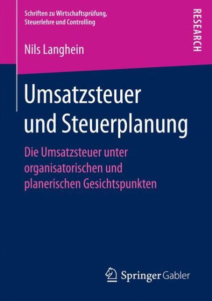 Cover for Dr Nils Langhein · Umsatzsteuer und Steuerplanung (Book) [1. Aufl. 2017 edition] (2017)