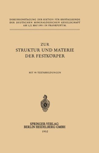 Cover for H O'Daniel · Zur Struktur Und Materie Der Festkoerper (Taschenbuch) [1952 edition] (1952)