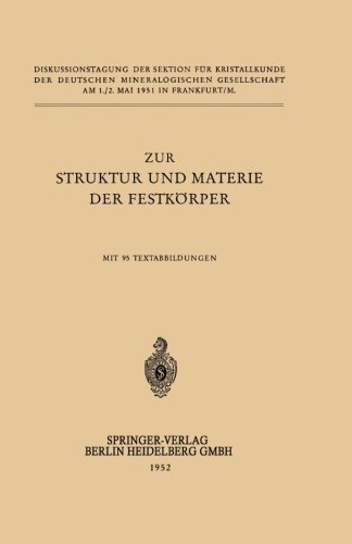Cover for H O'Daniel · Zur Struktur Und Materie Der Festkoerper (Paperback Book) [1952 edition] (1952)