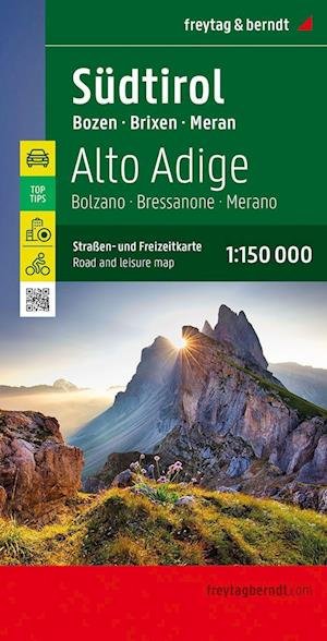 Cover for South Tyrol, road and leisure map 1:150,000, freytag &amp; berndt (Map) (2022)