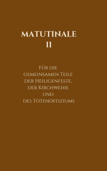Cover for R Hofer · Matutinale II (Hardcover bog) (2021)