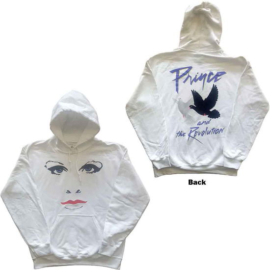 Cover for Prince · Prince Unisex Pullover Hoodie: Faces &amp; Doves (White) (Back Print) (Hoodie)