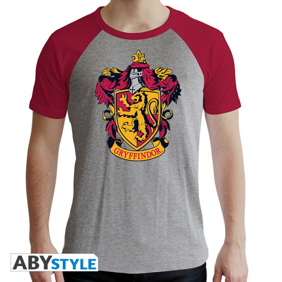 HARRY POTTER - Tshirt Gryffindor man SS grey & r - T-Shirt Männer - Merchandise - ABYstyle - 3665361008200 - February 7, 2019