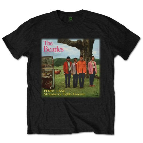Cover for The Beatles · The Beatles Unisex T-Shirt: Strawberry Fields Forever (T-shirt) [size S] [Black - Unisex edition]