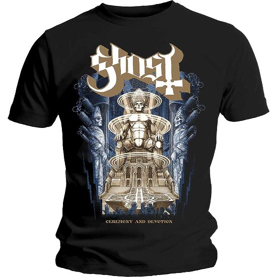 Cover for Ghost · Ghost Unisex T-Shirt: Ceremony &amp; Devotion (T-shirt) [size XL] [Black - Unisex edition]