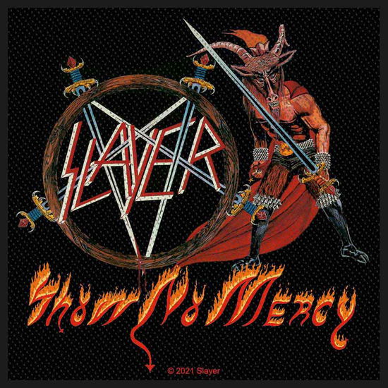 Slayer Standard Woven Patch: Show No Mercy - Slayer - Fanituote - PHD - 5056365714200 - perjantai 3. joulukuuta 2021