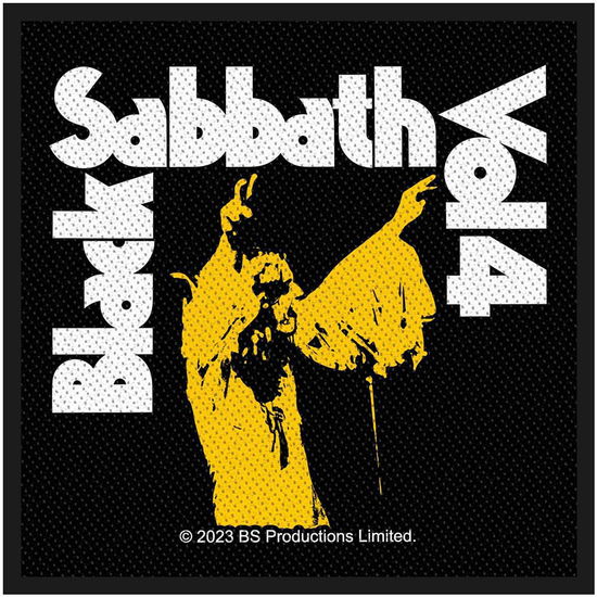 Black Sabbath Standard Printed Patch: Vol 4 - Black Sabbath - Marchandise -  - 5056365727200 - 