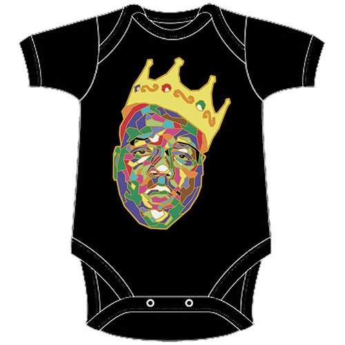 Cover for Biggie Smalls · Biggie Smalls Kids Baby Grow: Crown (0-3 Months) (CLOTHES) [size 0-6mths] [Black - Kids edition]
