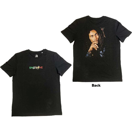 Bob Marley Unisex T-Shirt: One Love Portrait (Back Print & Embroidery) - Bob Marley - Produtos -  - 5056737236200 - 