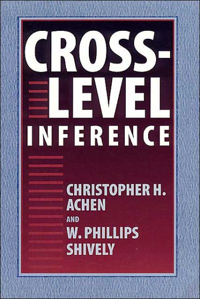 Cover for Christopher H. Achen · Cross-Level Inference (Taschenbuch) (1995)