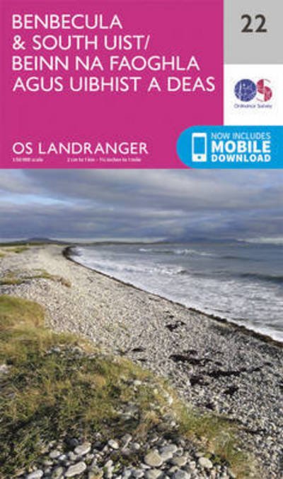 Cover for Ordnance Survey · Benbecula &amp; South Uist - OS Landranger Map (Map) [February 2016 edition] (2016)