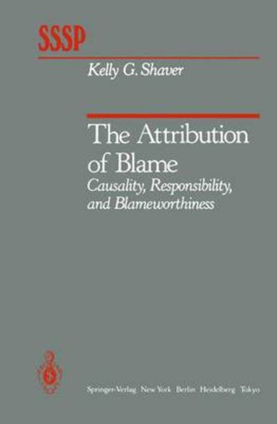 Cover for Shaver · The Attribution of Blame (Bok)